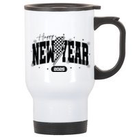 Happy New Year 2025 Funny Matching Group Family Team Stainless Steel Travel Mug