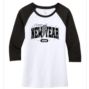 Happy New Year 2025 Funny Matching Group Family Team Women's Tri-Blend 3/4-Sleeve Raglan Shirt