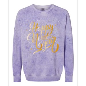 Happy New Year 2025 Women New Years Eve Party Colorblast Crewneck Sweatshirt