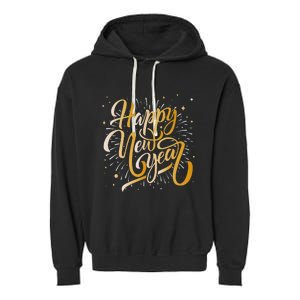 Happy New Year 2025 Women New Years Eve Party Garment-Dyed Fleece Hoodie