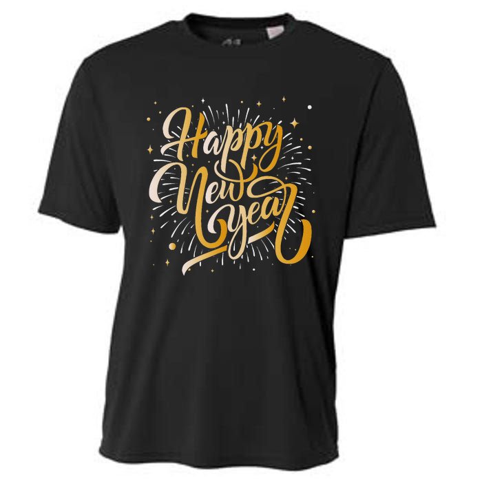 Happy New Year 2025 Women New Years Eve Party Cooling Performance Crew T-Shirt