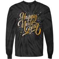 Happy New Year 2025 Women New Years Eve Party Tie-Dye Long Sleeve Shirt