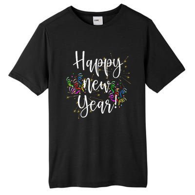 Happy New Year Day Eve Party Fireworks Confetti Costume Tall Fusion ChromaSoft Performance T-Shirt