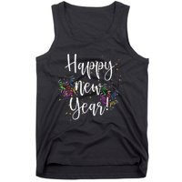 Happy New Year Day Eve Party Fireworks Confetti Costume Tank Top