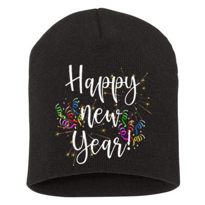 Happy New Year Day Eve Party Fireworks Confetti Costume Short Acrylic Beanie