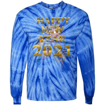 Happy New Year Nye Party Funny New Years Eve Fireworks Gift Tie-Dye Long Sleeve Shirt