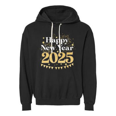 Happy New Year Party Loading 2025 Family Matching Fireworks Garment-Dyed Fleece Hoodie