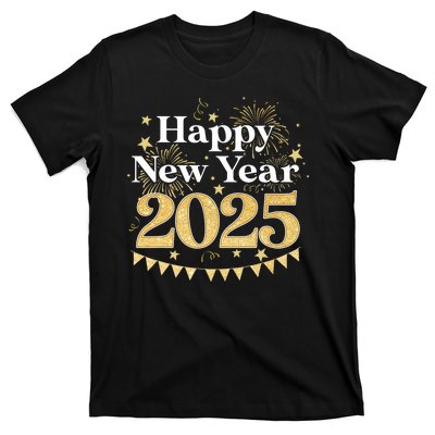 Happy New Year Party Loading 2025 Family Matching Fireworks T-Shirt