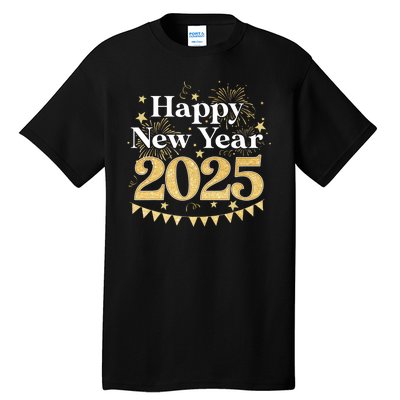 Happy New Year Party Loading 2025 Family Matching Fireworks Tall T-Shirt