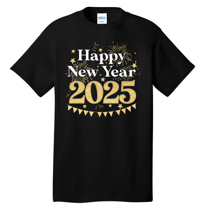 Happy New Year Party Loading 2025 Family Matching Fireworks Tall T-Shirt