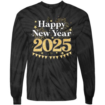 Happy New Year Party Loading 2025 Family Matching Fireworks Tie-Dye Long Sleeve Shirt