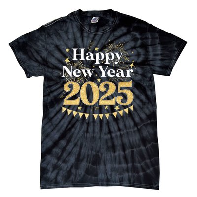 Happy New Year Party Loading 2025 Family Matching Fireworks Tie-Dye T-Shirt