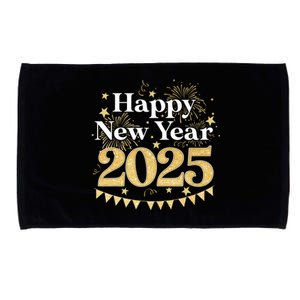 Happy New Year Party Loading 2025 Family Matching Fireworks Microfiber Hand Towel