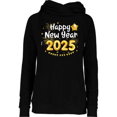 Happy New Year 2025 Family Reunion Party New Year Eve Womens Funnel Neck Pullover Hood