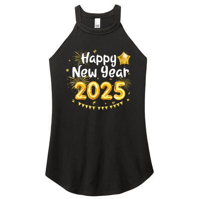 Happy New Year 2025 Family Reunion Party New Year Eve Women's Perfect Tri Rocker Tank