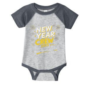 Happy New Years Crew 2025 New Years Infant Baby Jersey Bodysuit