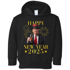 Happy New Year 2025 Funny Trump New Year New America Toddler Hoodie