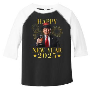 Happy New Year 2025 Funny Trump New Year New America Toddler Fine Jersey T-Shirt