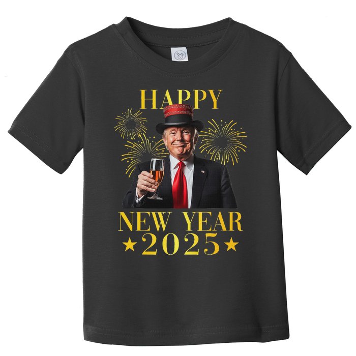 Happy New Year 2025 Funny Trump New Year New America Toddler T-Shirt