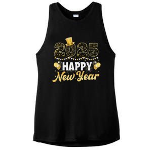 Happy New Year Eve Party 2025 Family Matching Fireworks Ladies PosiCharge Tri-Blend Wicking Tank