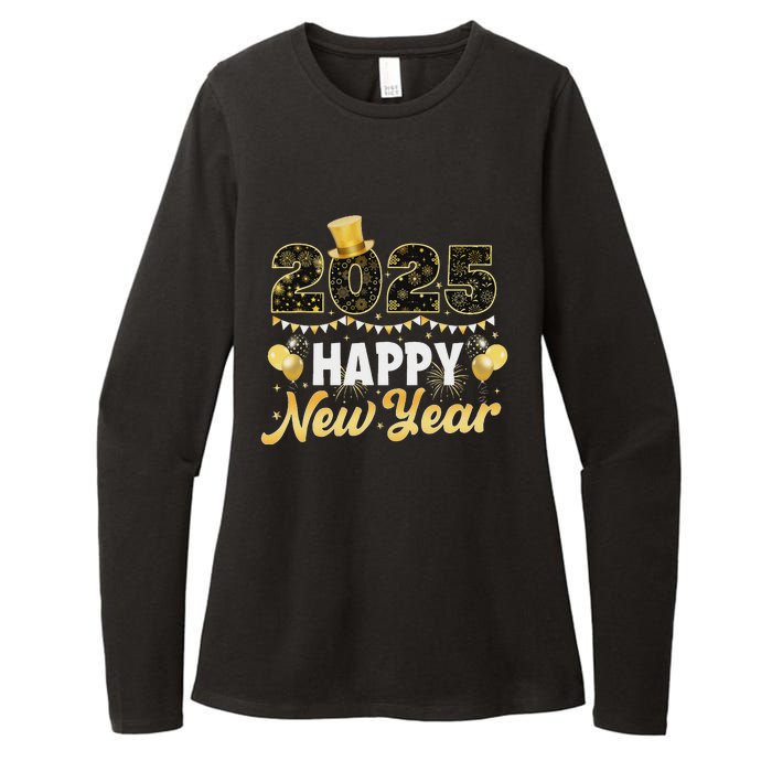 Happy New Year Eve Party 2025 Family Matching Fireworks Womens CVC Long Sleeve Shirt