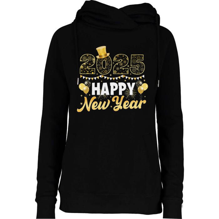 Happy New Year Eve Party 2025 Family Matching Fireworks Womens Funnel Neck Pullover Hood