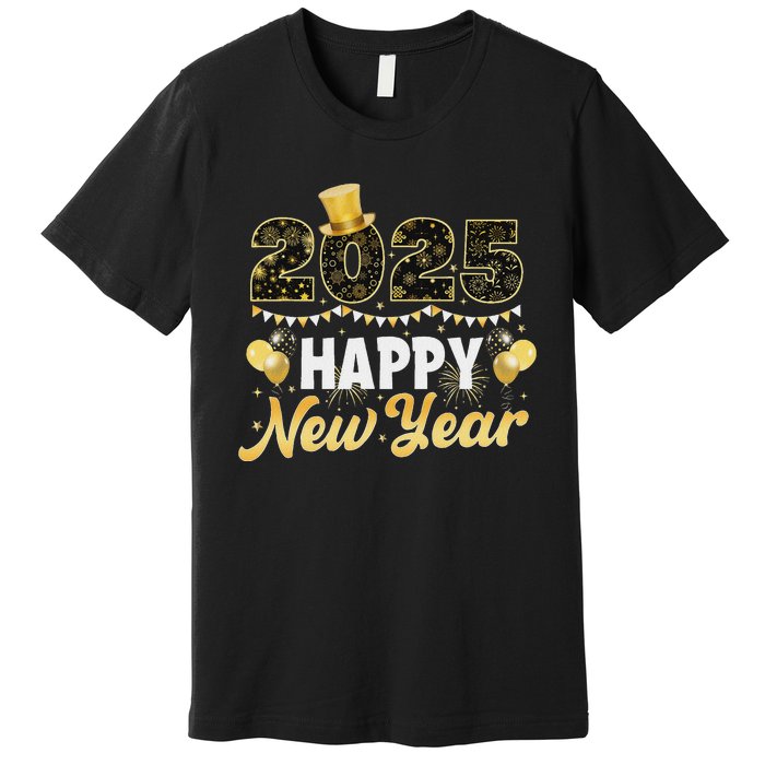 Happy New Year Eve Party 2025 Family Matching Fireworks Premium T-Shirt