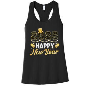 Happy New Year Eve Party 2025 Family Matching Fireworks Women's Racerback Tank