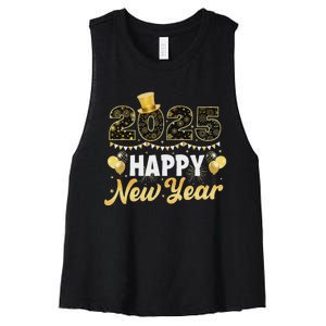 Happy New Year Eve Party 2025 Family Matching Fireworks Women's Racerback Cropped Tank