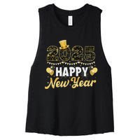 Happy New Year Eve Party 2025 Family Matching Fireworks Women's Racerback Cropped Tank