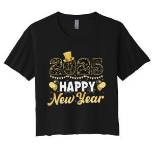 Happy New Year Eve Party 2025 Family Matching Fireworks Women's Crop Top Tee