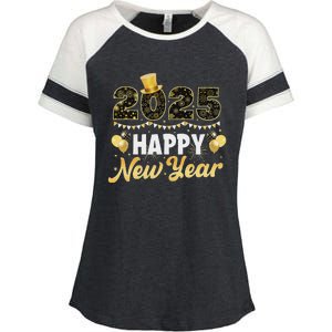 Happy New Year Eve Party 2025 Family Matching Fireworks Enza Ladies Jersey Colorblock Tee