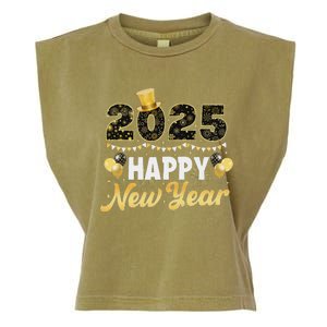 Happy New Year Eve Party 2025 Family Matching Fireworks Garment-Dyed Women's Muscle Tee