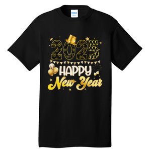 Happy New Year Party 2025 Ballon Family Matching Tall T-Shirt