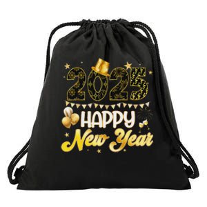 Happy New Year Party 2025 Ballon Family Matching Drawstring Bag