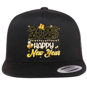 Happy New Year Party 2025 Ballon Family Matching Flat Bill Trucker Hat