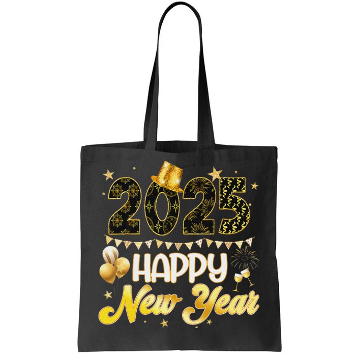 Happy New Year Party 2025 Ballon Family Matching Tote Bag