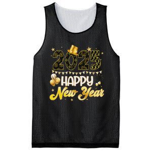 Happy New Year Party 2025 Ballon Family Matching Mesh Reversible Basketball Jersey Tank