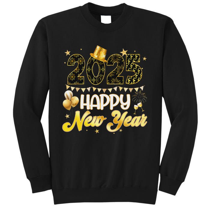 Happy New Year Party 2025 Ballon Family Matching Tall Sweatshirt