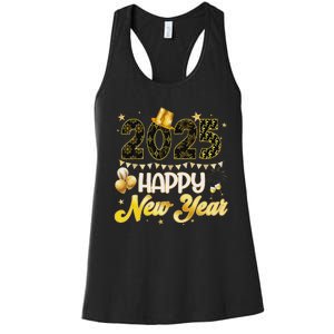 Happy New Year Party 2025 Ballon Family Matching Women's Racerback Tank