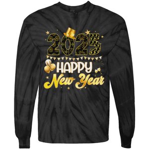 Happy New Year Party 2025 Ballon Family Matching Tie-Dye Long Sleeve Shirt