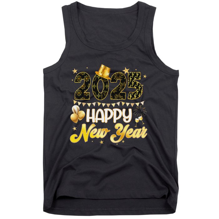 Happy New Year Party 2025 Ballon Family Matching Tank Top