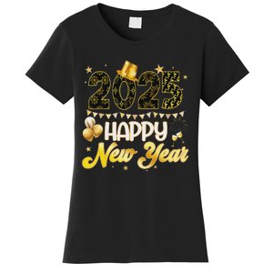 Happy New Year Party 2025 Ballon Family Matching Women's T-Shirt