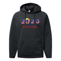 Happy New Years 2025 Trump Make New Years Great Performance Fleece Hoodie