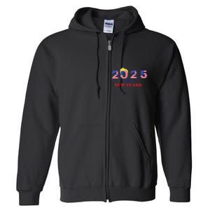 Happy New Years 2025 Trump Make New Years Great Full Zip Hoodie