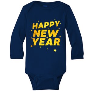 Happy New Year Gift Baby Long Sleeve Bodysuit