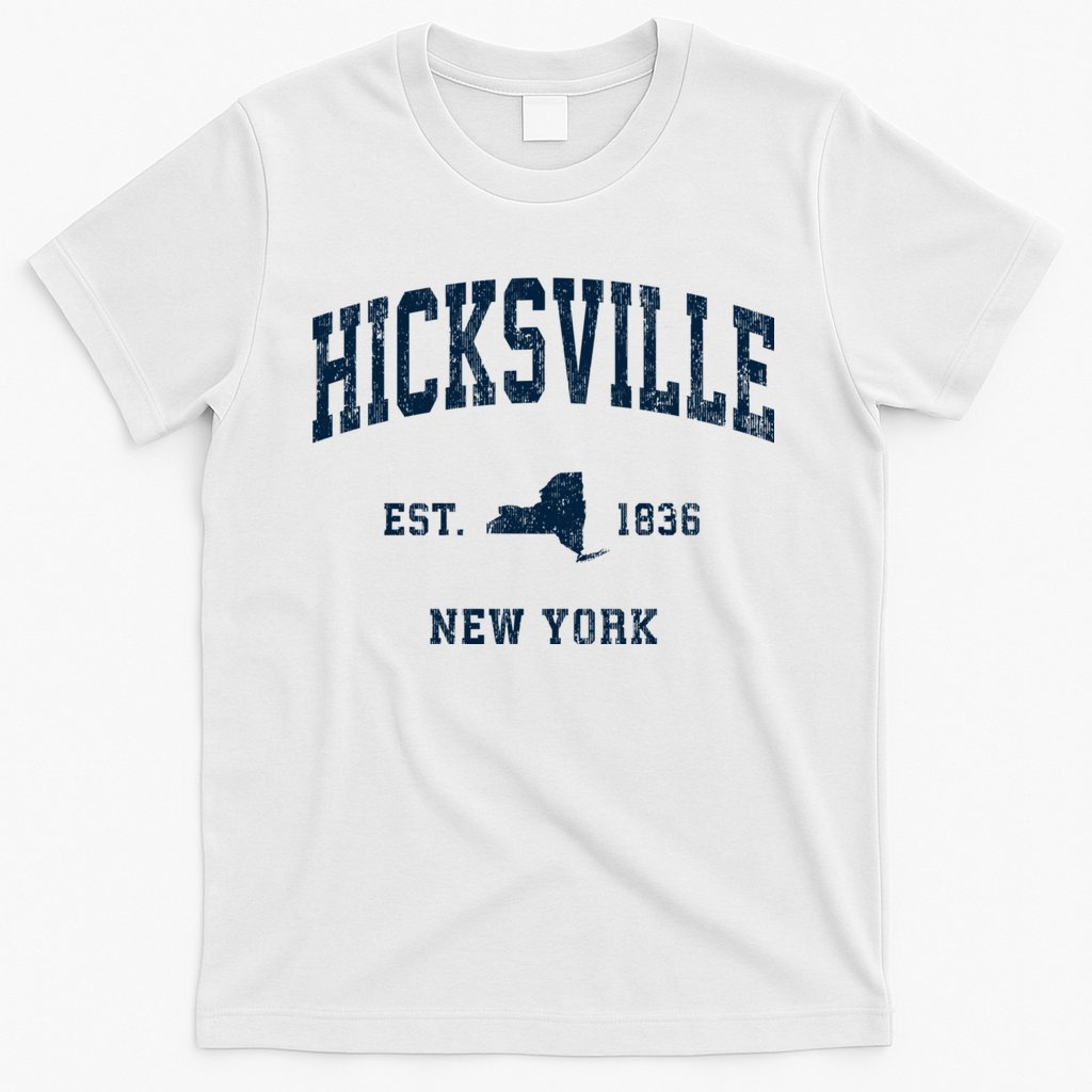 Hicksville New York Ny Vintage Athletic T-Shirt