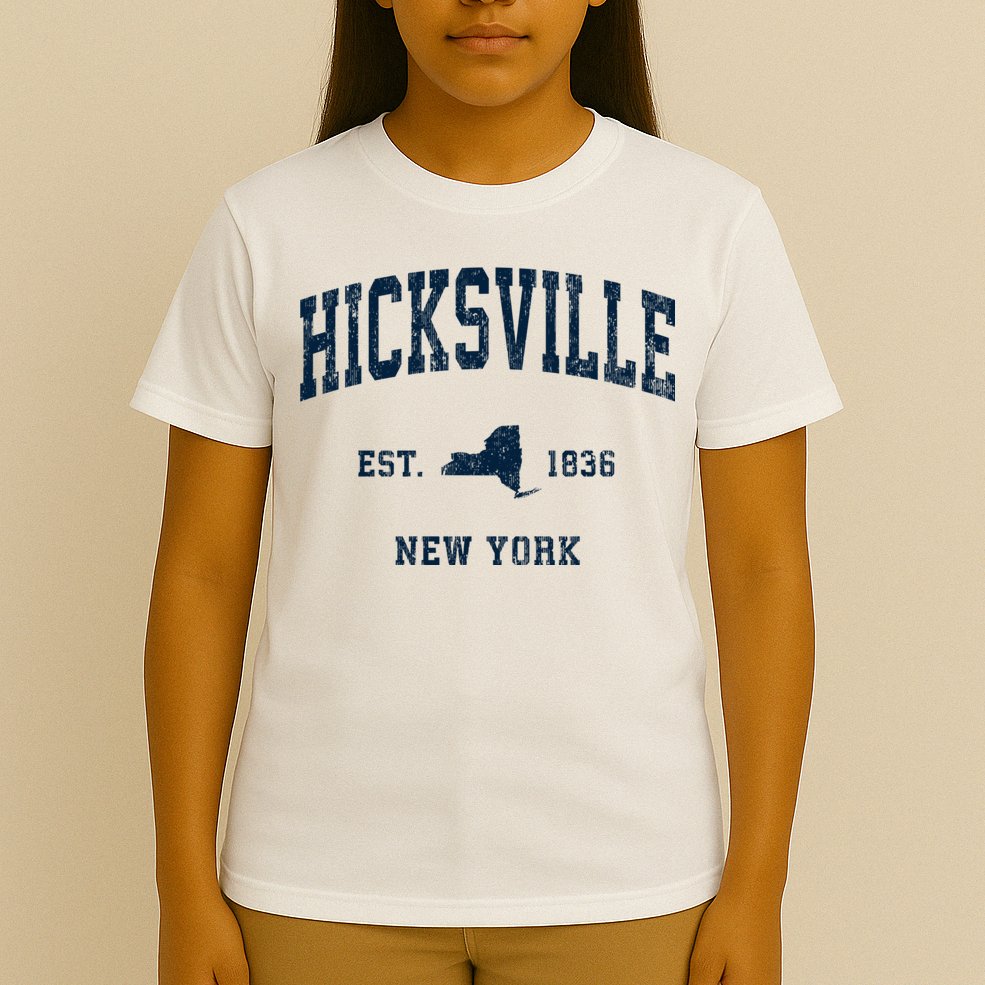 Hicksville New York Ny Vintage Athletic T-Shirt