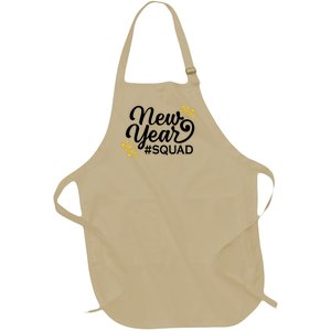 Happy New Year Squad Family Matching Gift For New Years Eve Cool Gift Full-Length Apron With Pockets