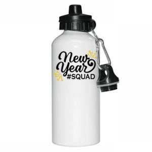 Happy New Year Squad Family Matching Gift For New Years Eve Cool Gift Aluminum Water Bottle